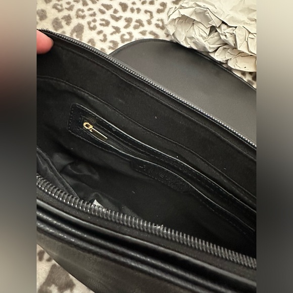 Pink Haley Faux Leather Crossbody Purse with Double Tassel in Black Gold - Picture 13 of 16